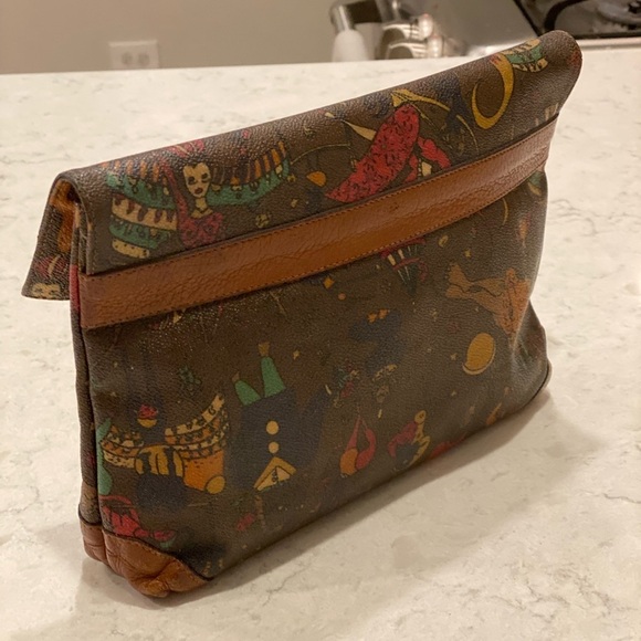 PIERO GUIDI MAGIC CIRCUS BROWN CLUTCH VINTAGE AND AUTHENTIC - Picture 3 of 9